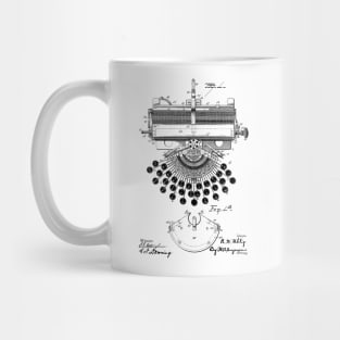 TYPEWRITER VINTAGE PATENT DRAWING Mug